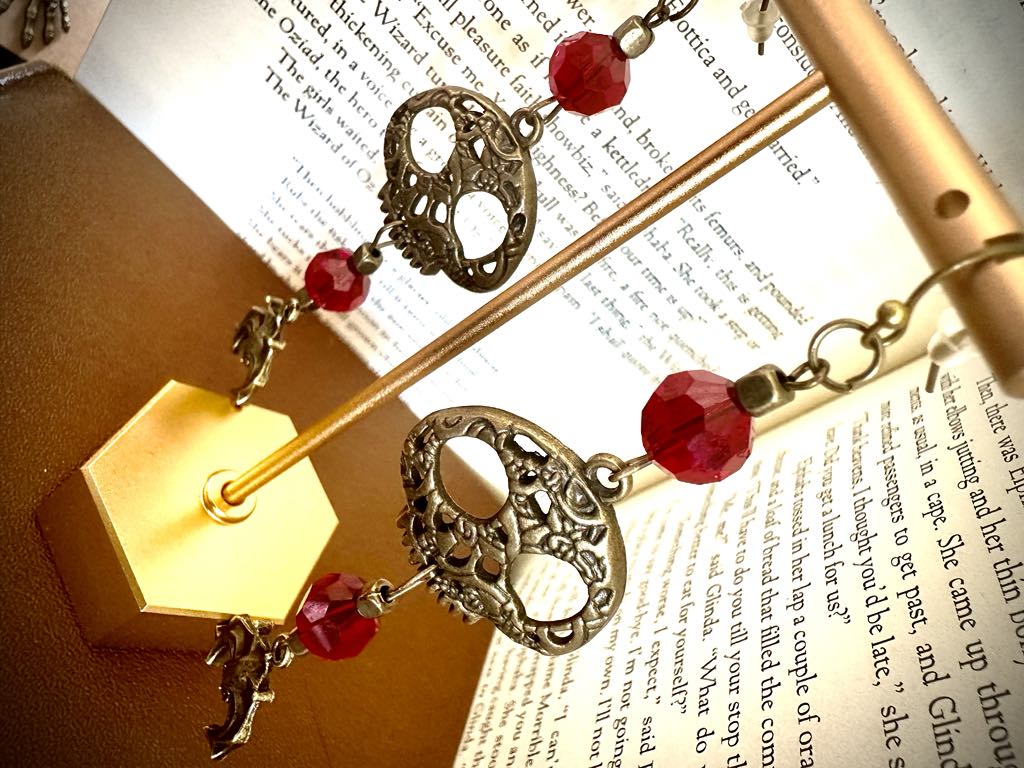 Bronze Skull Pendant w/ Bat